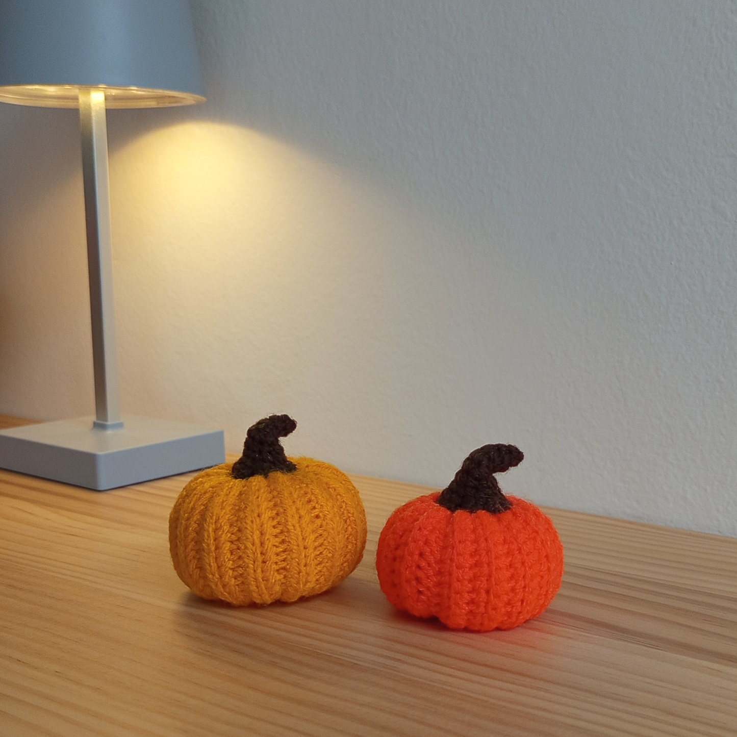 Set of 2 Crochet Pumpkins
