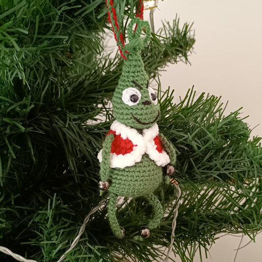 Crochet Grinch Christmas Ornament