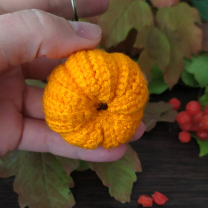 Crochet Pumpkin Keychain