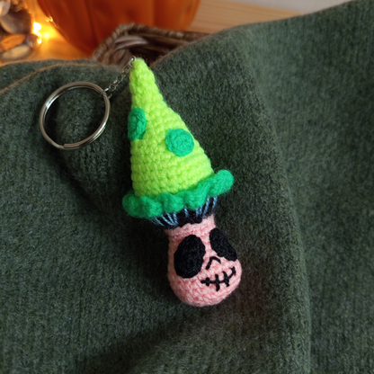 Skeleton Mushroom Keychain