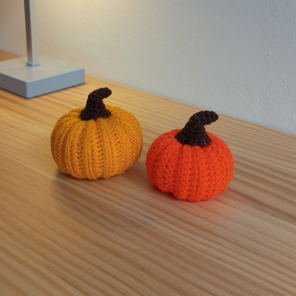 Set of 2 Crochet Pumpkins