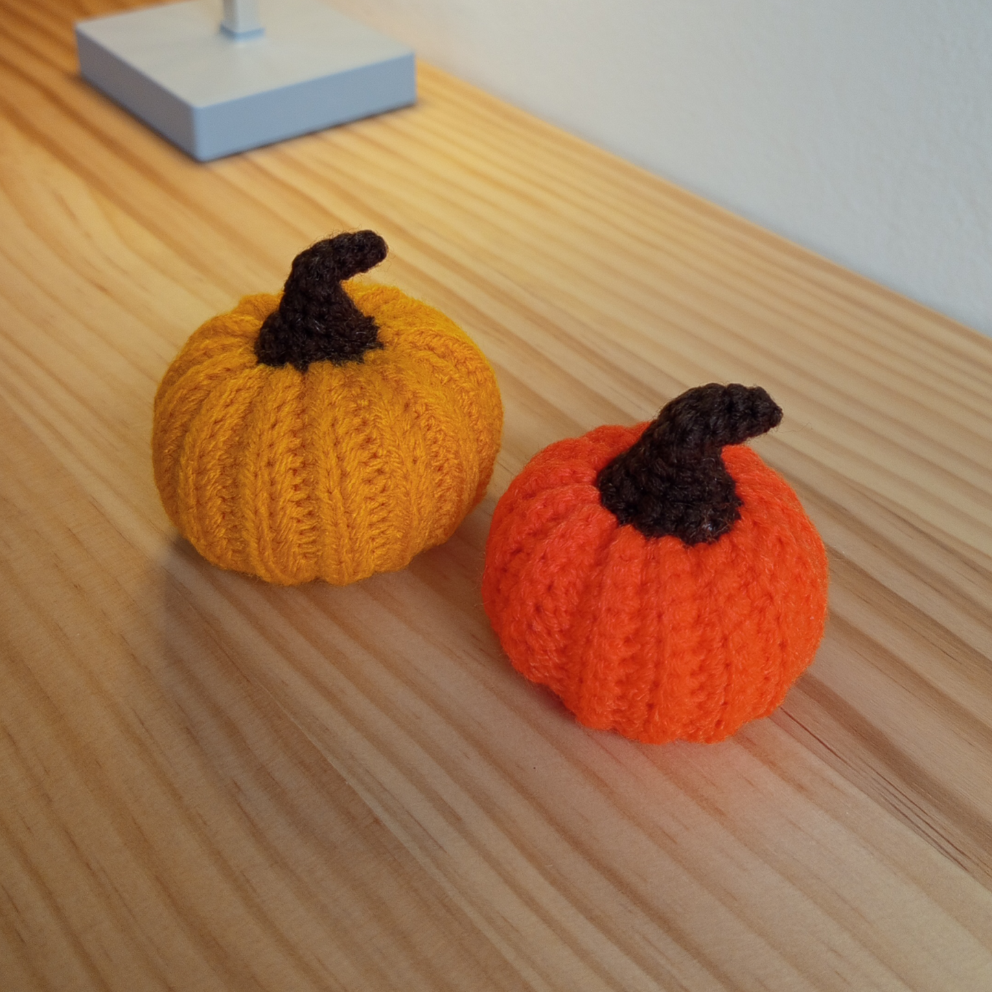Set of 2 Crochet Pumpkins