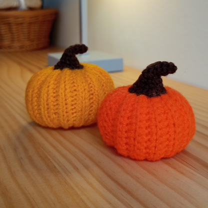 Set of 2 Crochet Pumpkins