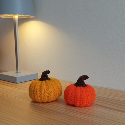 Set of 2 Crochet Pumpkins