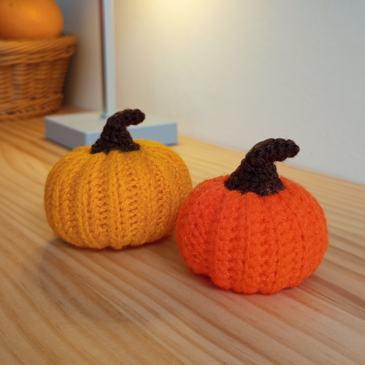 Set of 2 Crochet Pumpkins