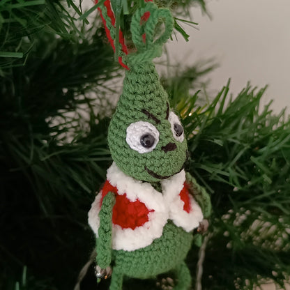 Crochet Grinch Christmas Ornament